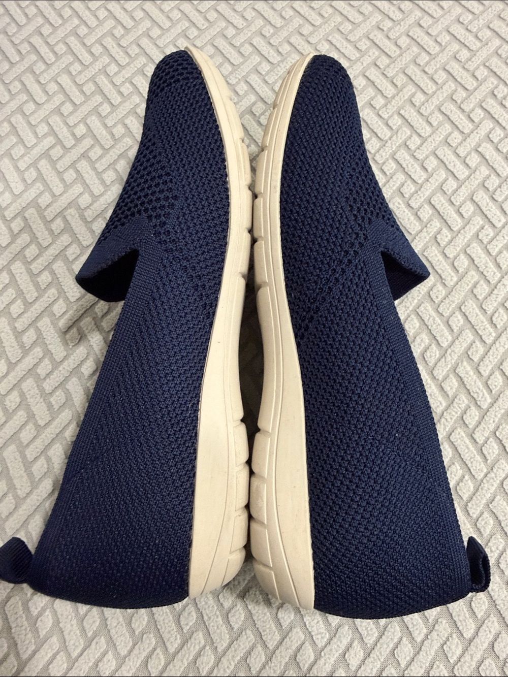 Cliffs by WHITE MOUNTAIN Navy Knit Slip-On Loafers Size 6.5 Chic Breathable - Picture 7 of 11